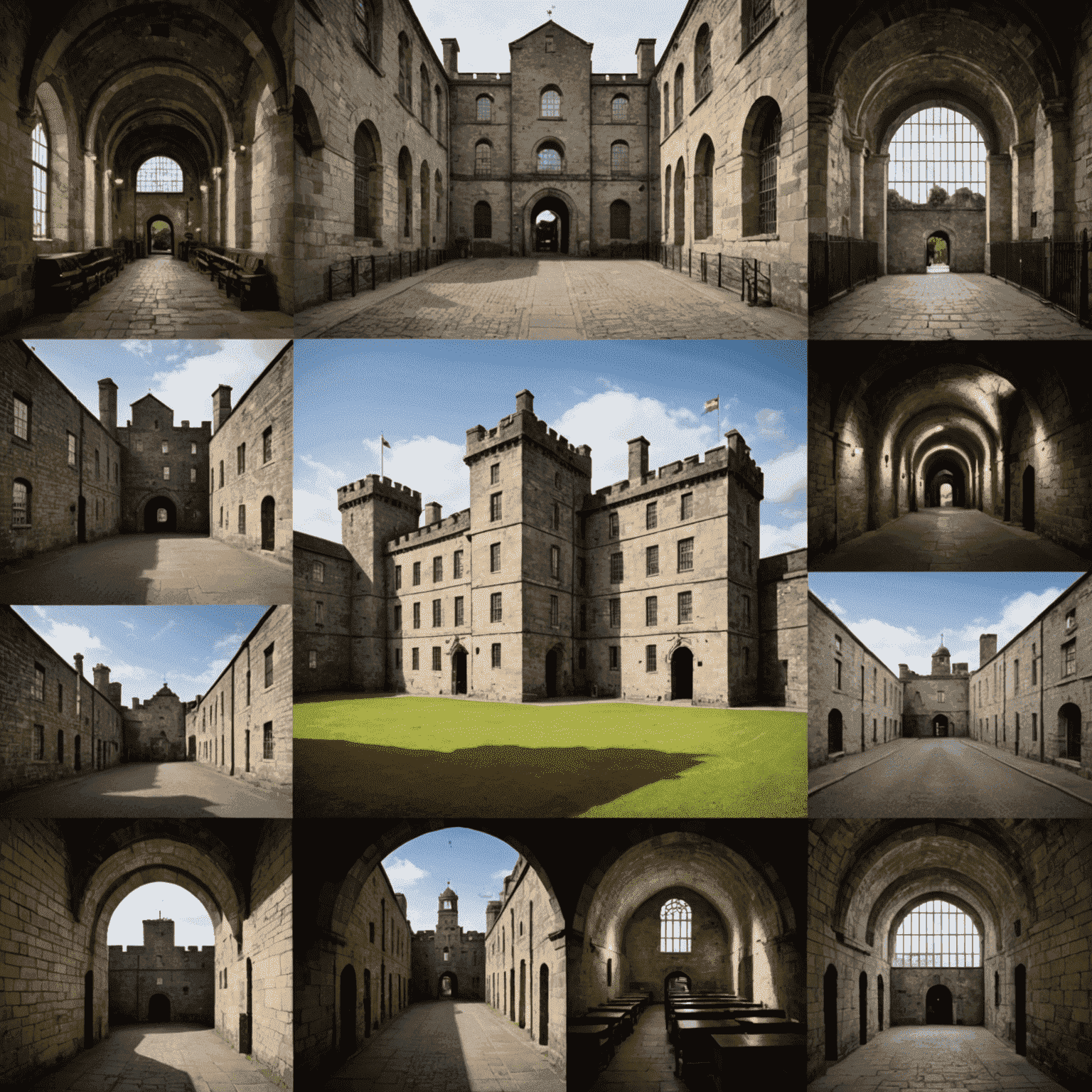 Montage of film stills, book covers, and album art featuring Kilmainham Gaol in popular media